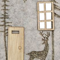 Artikel Hus til ophængning af julefiltdekoration beige 15cm 6 stk