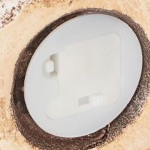 Artikel Rustikt keramikhus med lys LED, ideelt som stemningsfuld borddekoration, 15 cm, 2 stk.