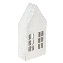 Artikel Miniaturehuse til indretning og stemning, meget dekorative, tidløst design til hjemmet, 14 cm, 4 stk.