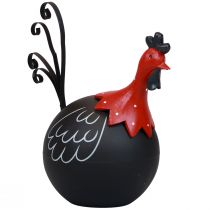 Artikel Hane påskedekoration metaldekoration kylling sort rød H13,5cm