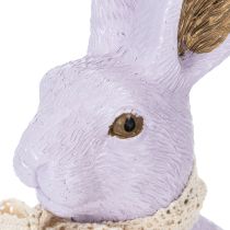 Artikel Påskehare-dekorationsfigur med sløjfe til stilfuld påskedekoration i hjemmet, 27 cm