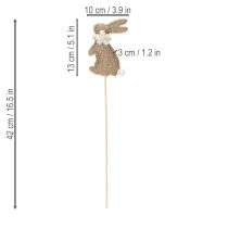 Artikel Påskehare-dekorationsfigur til forårsdekorationer og sæsonbestemte detaljer, 42 cm, 8 stk.