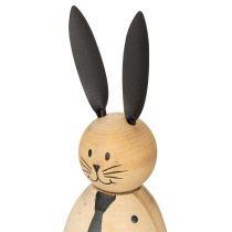 Artikel Dekorativ træfigur af kanin, perfekt til rolig og tidløs dekoration, 15 cm, 2 stk.