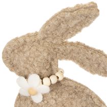 Artikel Påskeharefigur, forårsdyr, dekoration til stue og bord, 18 cm, 6 stk.