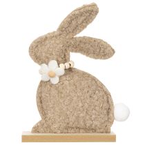 Artikel Påskeharefigur, forårsdyr, dekoration til stue og bord, 18 cm, 6 stk.