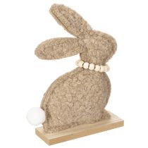 Artikel Påskeharefigur, forårsdyr, dekoration til stue og bord, 18 cm, 6 stk.