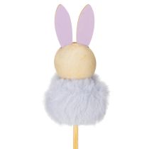 Artikel Fluffy påskeharefigurer til munter påskefest, rumdekoration, 34 cm, 12 stk.