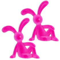 Artikel Dekorativ siddende kanin som forårsdekoration til stue eller kontor, 22 cm, 2 stk.