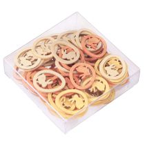 Artikel Kanin i æg påskepynt til håndværk Scatter dekoration Træ 4cm 72 stk