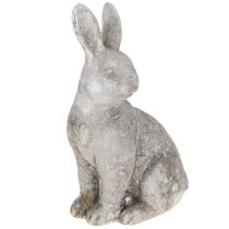 Artikel Siddende påskehare keramik antik grå 13×10×22 cm