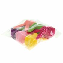 Artikel Flokket kanin, farverig, 13 cm høj, assorteret, 6 stk.