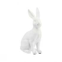 Artikel Kanin siddende dekorativ kanin påskedekoration hvid kunststen H22cm