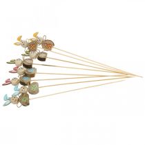 Artikel Påskehare træ, blomsterprop påske, kaninprop 8 cm 8 stk