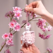 Artikel Ballerina-kaninvedhæng, et blikfang til påskegrene eller juletræer, 12 cm, 2 stk.