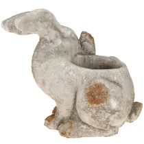 Artikel Kanin dekorativ urtepotte i beton antikgrå 33,5x17x29,5cm