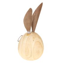 Artikel Æggeformet kanindekorationsfigur med karakter til forårs- og sæsondekoration, 14 cm, 3 stk.
