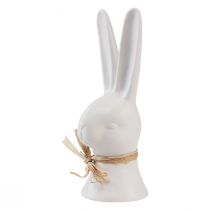 Artikel Kaninhoved dekoration Påskehare hvid kanin keramik 17cm