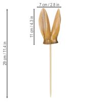 Artikel Kaninører Havepæl, Forårsdyrfigur til have- og påskedekorationer, 29 cm, 4 stk.