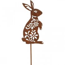 Havespil Rust Bunny Blomstermønster Havedekoration påske 9×15cm