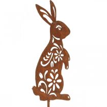 Artikel Havespil Rust Bunny Blomstermønster Havedekoration påske 9×15cm