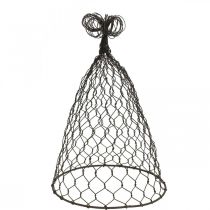 Artikel Trådhætte, dekorativ klokke, espalier af metal Brun H25cm Ø16cm