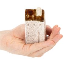 Artikel Dekorativt sæt af keramik miniaturehuse, borddekoration, 9 cm, 3 dele