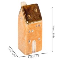 Artikel Dekorativt miniaturehus i keramik til vindueskarm, 10 cm, 3 stk.