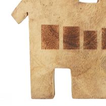 Artikel Dekorativt hus træ dekoration lysestage sort 16,5×3,5cm×22cm