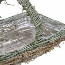 Kurv til plantning, blomsterkurv, vinstokkene Shabby-Chic L42cm / 34cm / 28cm sæt med 3