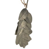 Artikel Efterårsdeco blade metal sølvgrå L20cm 4stk