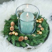 Artikel Efterårsfrugter gyldne, festlige efterårsdekorationer, dekorative agern selvfølgelig, adventsdekoration Ø1,5 - 2,5cm L1,5 - 3cm 300g