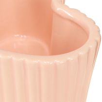 Artikel Hjerte Keramik Dekoration Skinnende Orange Gul 11×10×6cm 6 stk
