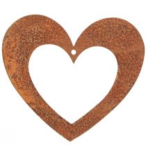 Artikel Hjerterust dekoration hjerte metal patina 15cm 6 stk