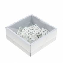 Artikel Scatter dekoration hjerte hvid 5cm 40 stk