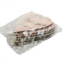 Artikel Træhjerte, dekorativt hjerte til ophæng, hjertedekoration H16cm 6 stk