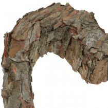 Deco hjerte åben fyrretræsbark efterårsdekoration gravdekoration 30×24cm