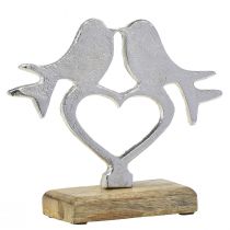 Hjerte dekoration at placere med fugl dekoration bryllup 16,5cm × 19,5cm
