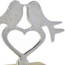 Artikel Hjerte dekoration til at placere med fugl dekoration bryllup 16,5×19,5cm