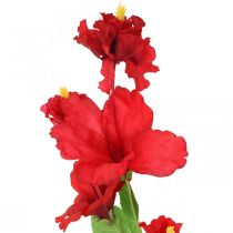 Kunstig blomst hibiscus gren rød deco gren hibiscus H107cm