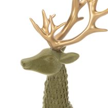 Artikel Dekorativ stående hjortefigur, besat med gevir, 31 cm