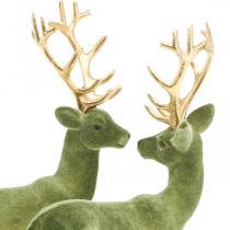 Artikel Deco hjorte dekorationsfigur deco rensdyrgrøn H20cm 2stk