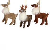 Julefigurer rensdyr dekoration dekorativ bøjle bordpynt H11cm 3 stk