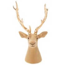 Artikel Dekorativ hjortehovedskulptur med store gevirer, 52 cm