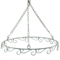 Artikel Hængende dekoration metal dekorativ ring hvid shabby chic Ø30cm H30cm