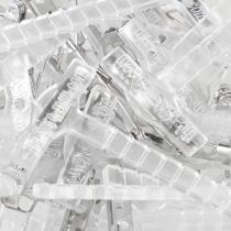Artikel Bryllupsreversnåle transparente/sølvfarvede 5 cm 50 stk.