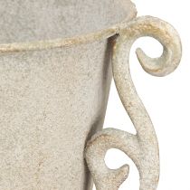 Artikel Høj dekorativ trofæ antik kop vase metal grå Ø15cm H50cm