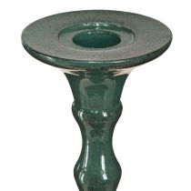 Artikel Høj lysestage metal keramisk look grøn H49cm
