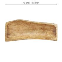 Artikel Trædekoration med hul dekorativ skål lavet af træ 40×13–16cm×6,5cm