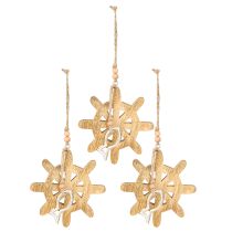 Artikel Træratdekoration metalfiskvedhæng Ø12cm 3 stk.