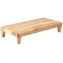 Artikel Træbakke med fødder bord piedestal natur 45x20x7,5cm